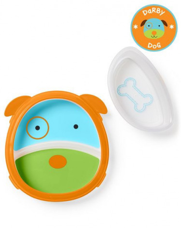 Skip Hop Zoo csúszásgátlós tányér szett - Kutya